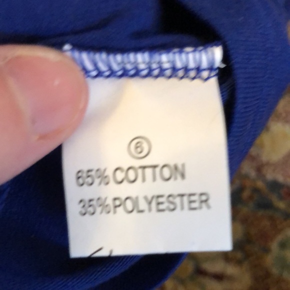 L blue tshirt dress with lace sleeves - Picture 5 of 5